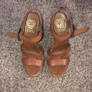 Leather wedges, only worn a couple times